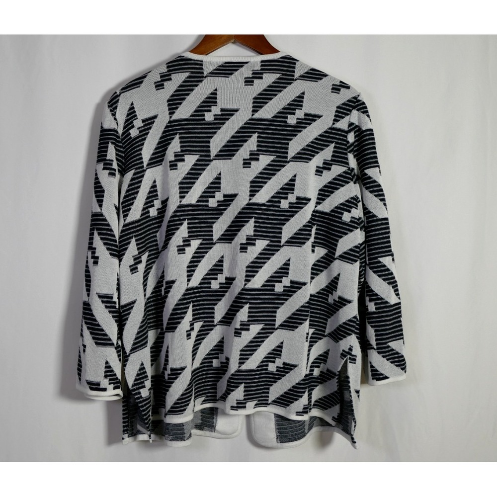 Ming Wang Womens 3/4 Sleeve Knit Cardigan Jacket Size 1X Career Artsy Business - Picture 3 of 10